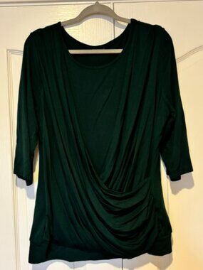 Supersoft Essentials Plain Crossover T-shirt Green 1X 14/16